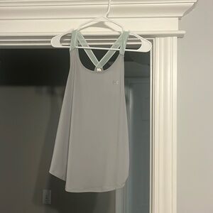 Under Armour Tank Top, size: Small, color: Grey with Teal straps